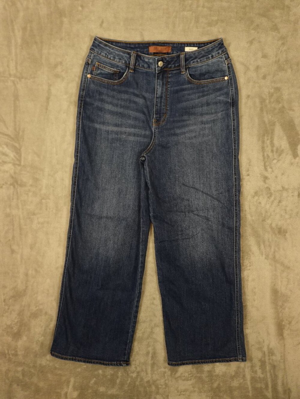 Judy Blue Baggy Jeans Women’s 9/29 Short Dark Wash Wide Leg Stretch